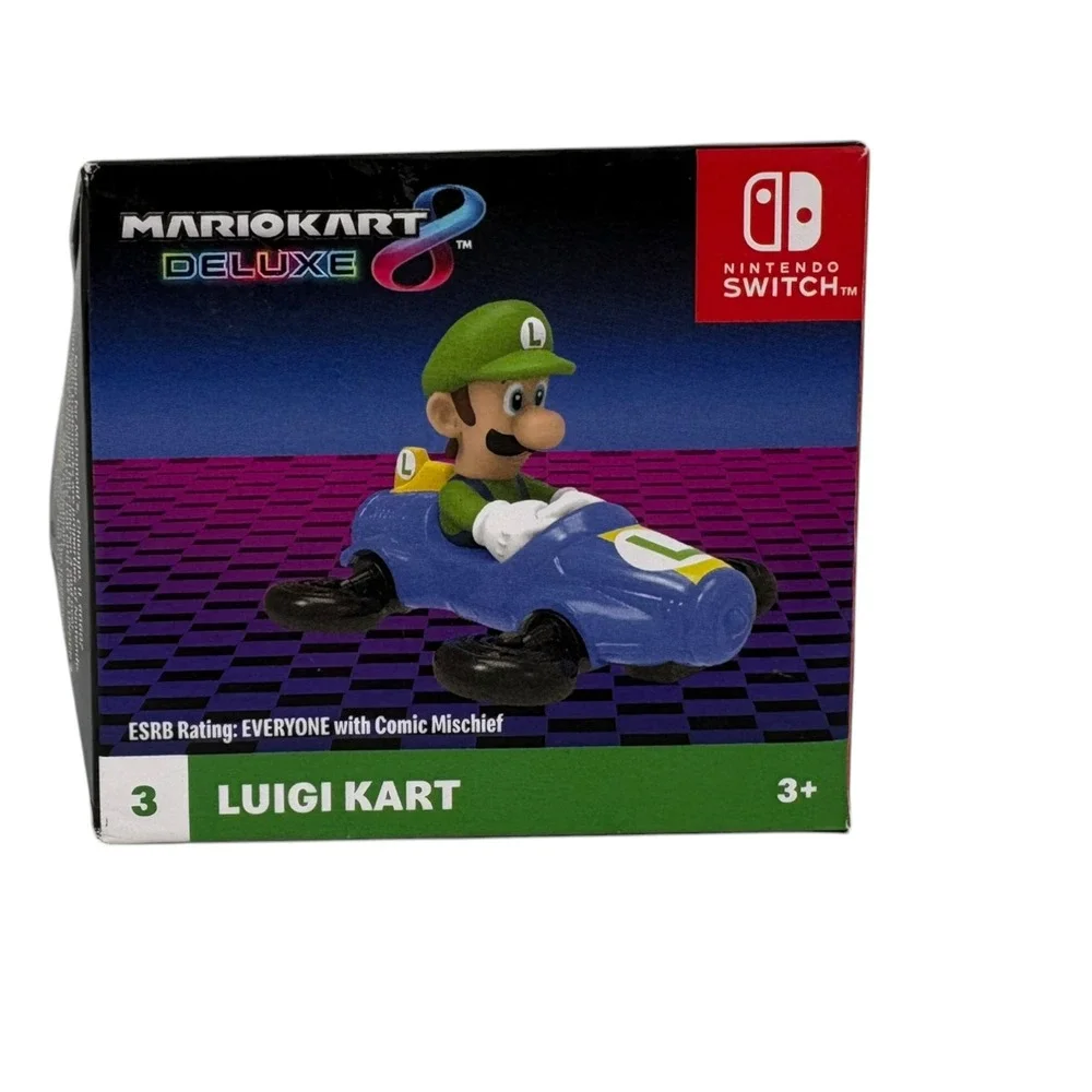 McDonalds Luigi Kart Toy Kids OS Blue Excellent Mario Kart 8 Deluxe 2024